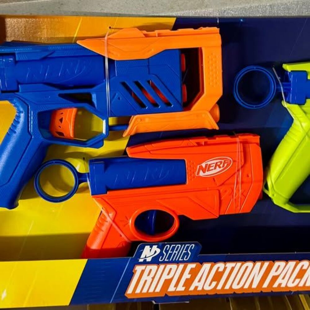 Nerf N Series Triple Action 3-Blaster Pack, 12 Nerf N1 Darts! - Picture 3 of 3